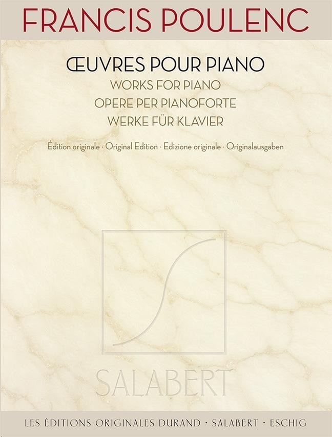 Poulenc: uvres pour piano published by Salabert